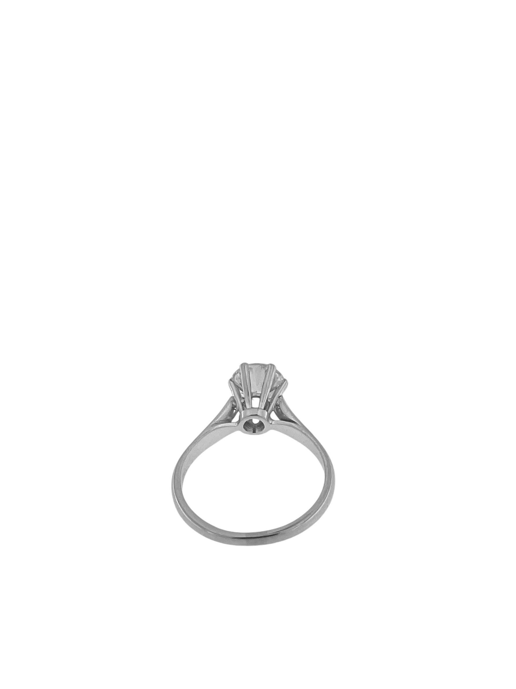 HRD-zertifizierter Solitär-Ring aus Weißgold mit 1,00 Karat natürlichem Diamant im Angebot 1