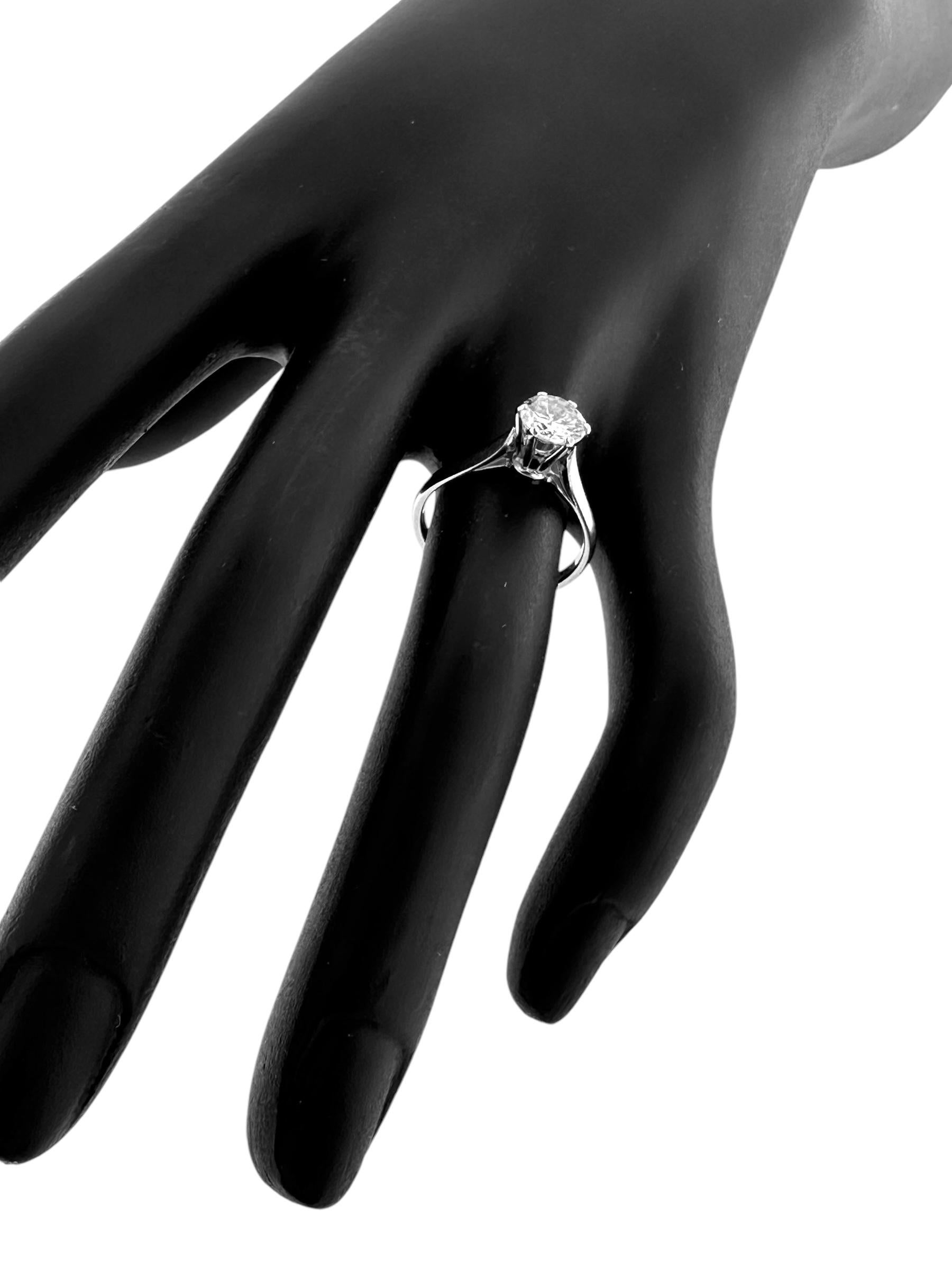 HRD-zertifizierter Solitär-Ring aus Weißgold mit 1,00 Karat natürlichem Diamant im Angebot 2