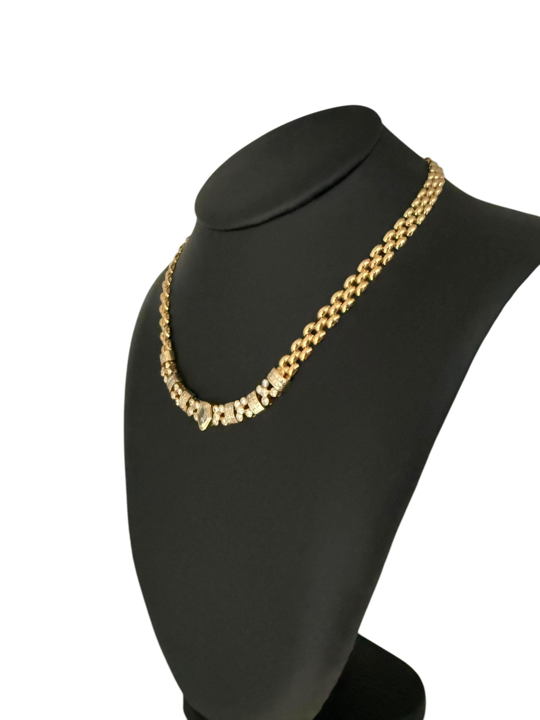 Retro HRD Certified Yellow Gold Necklace with 5.00ct Natural Diamonds For Sale