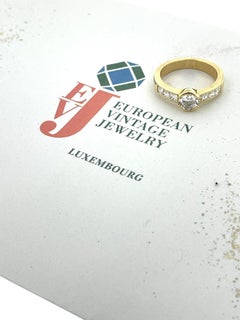HRD Certified Yellow Gold Ring with 1.30ct Diamonds