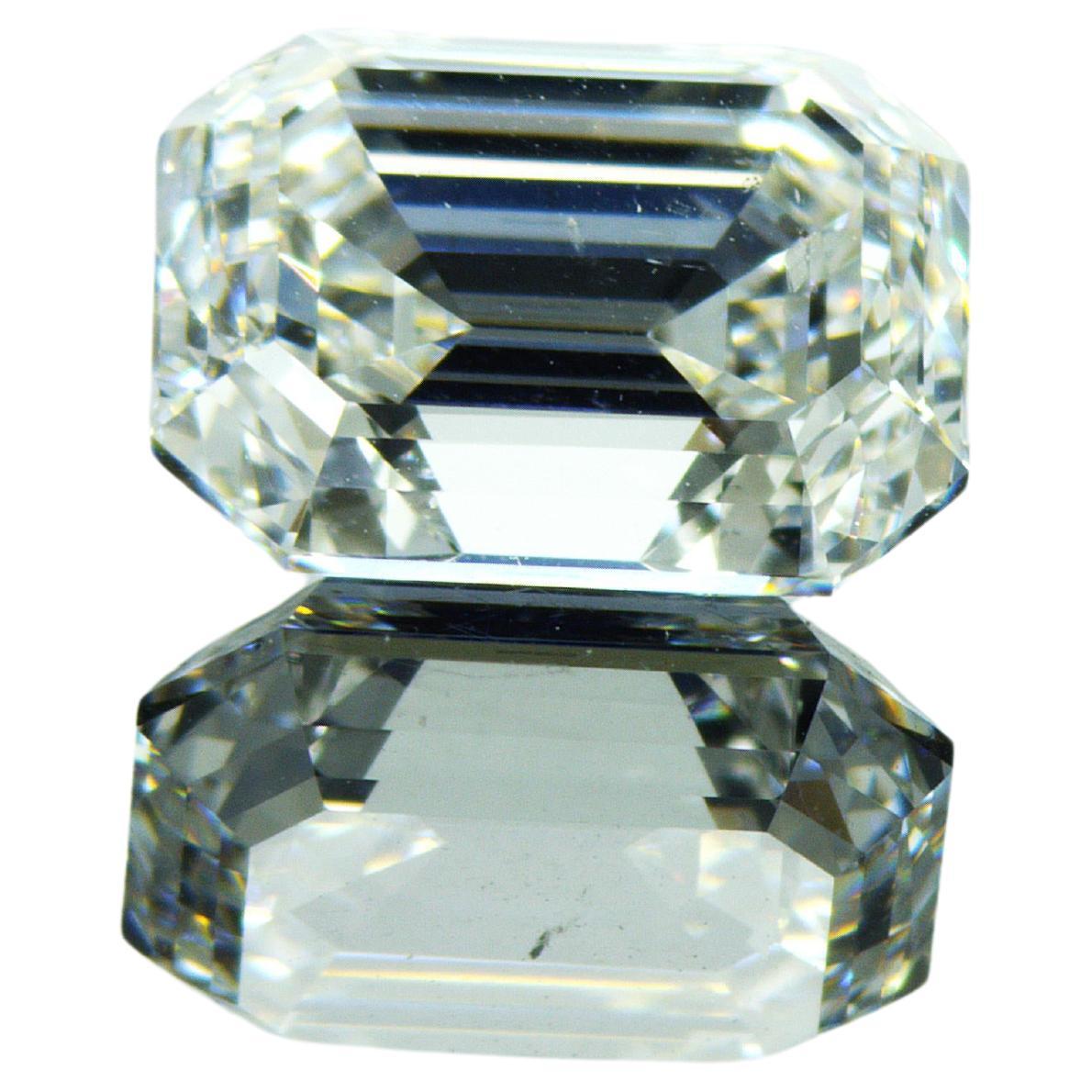 HRDAntwerp certifié diamant naturel en forme d'émeraude de 2,00 carats F SI1