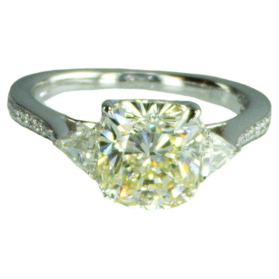 HRDAntwerp certified 3 Carat Diamond Cocktail Ring For Sale