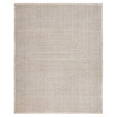 HRI Latitude La-3058 Ivory - Grey Area Rug — 10' x 14'