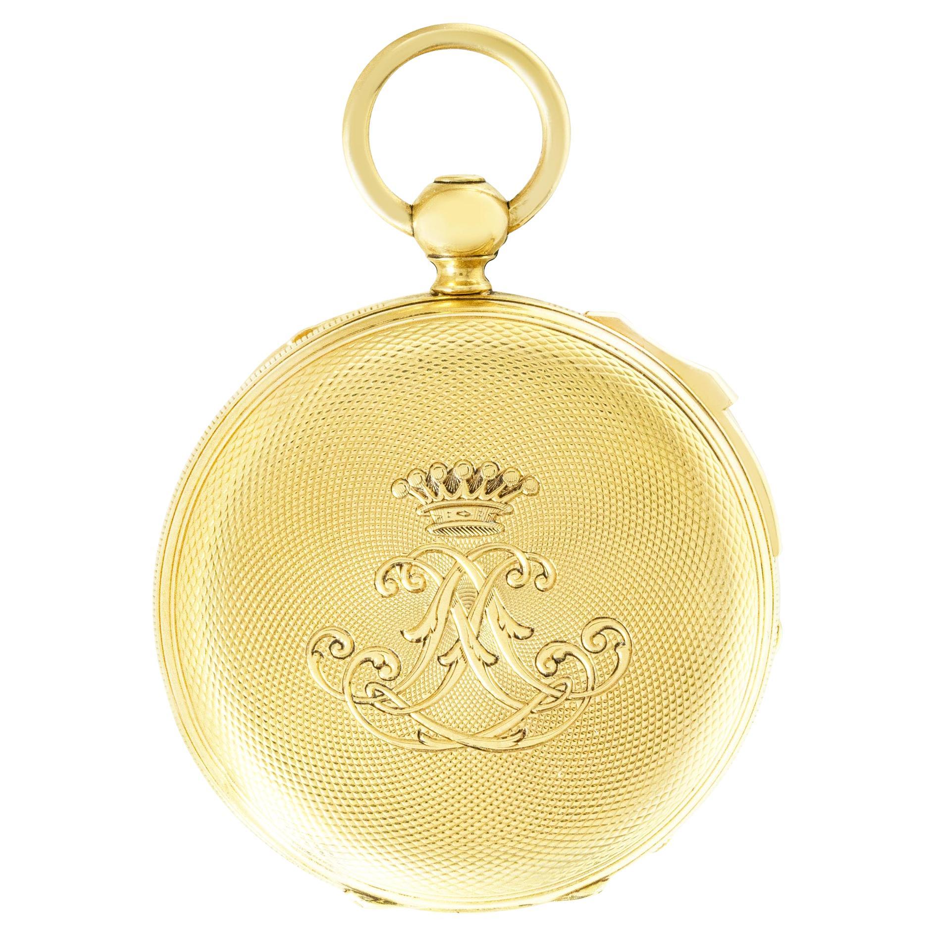 Hri Sordet 
Fils Genève. A Gold Quarter Repeater Hunter C1860 For Sale