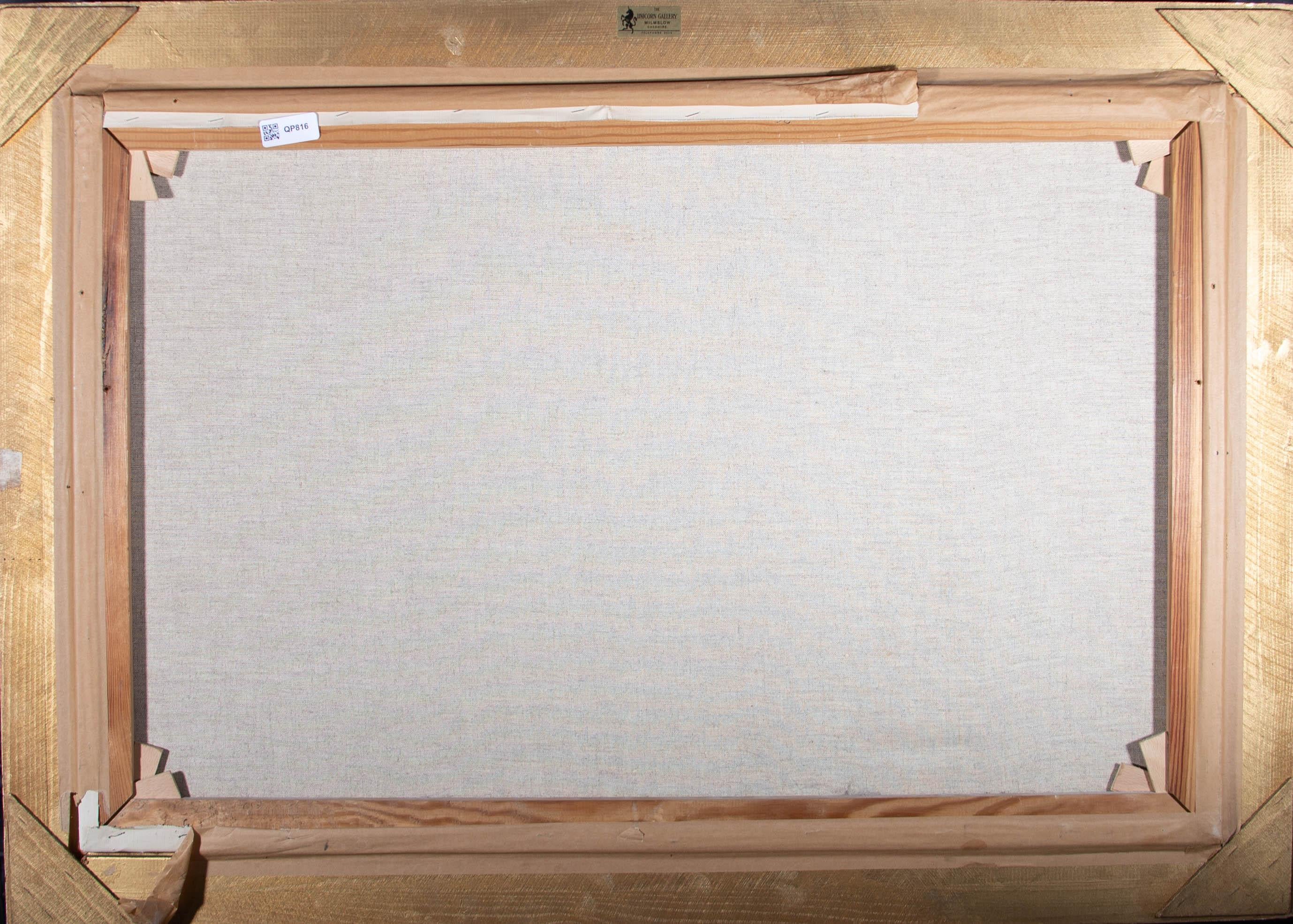 H.S. Wagner - Grande huile du 20e siècle, pêche dans le lac 3