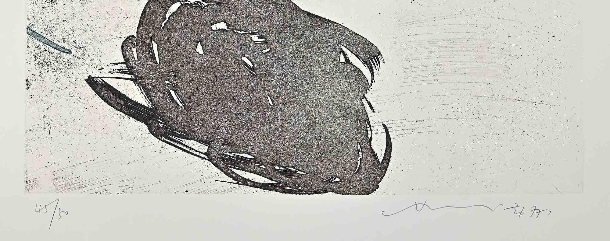 Abstract Composition - Etching by Hsiao Chin - 1970s For Sale 1