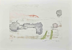Abstrakte Komposition – Radierung von Hsiao Chin – 1977