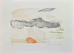 Composición abstracta - Aguafuerte de Hsiao Chin - 1977