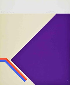 Contemplation in Violet - Screenprint by Hsiao Chin - 1969
