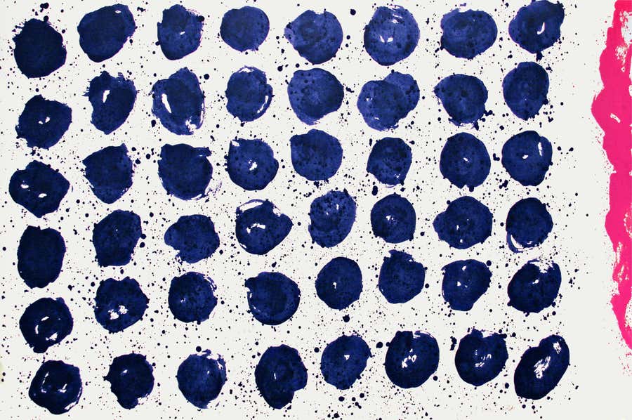 Hsiao Chin 蕭勤 - Untitled - Hand-Signed Silk-Screen on Paper, 2012