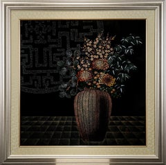 Three Friends of Winter, Taiwanese Lacquer Plaque