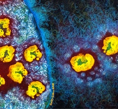 "Soul Mate" abstract multi media contemporary avant-garde signed bold intense