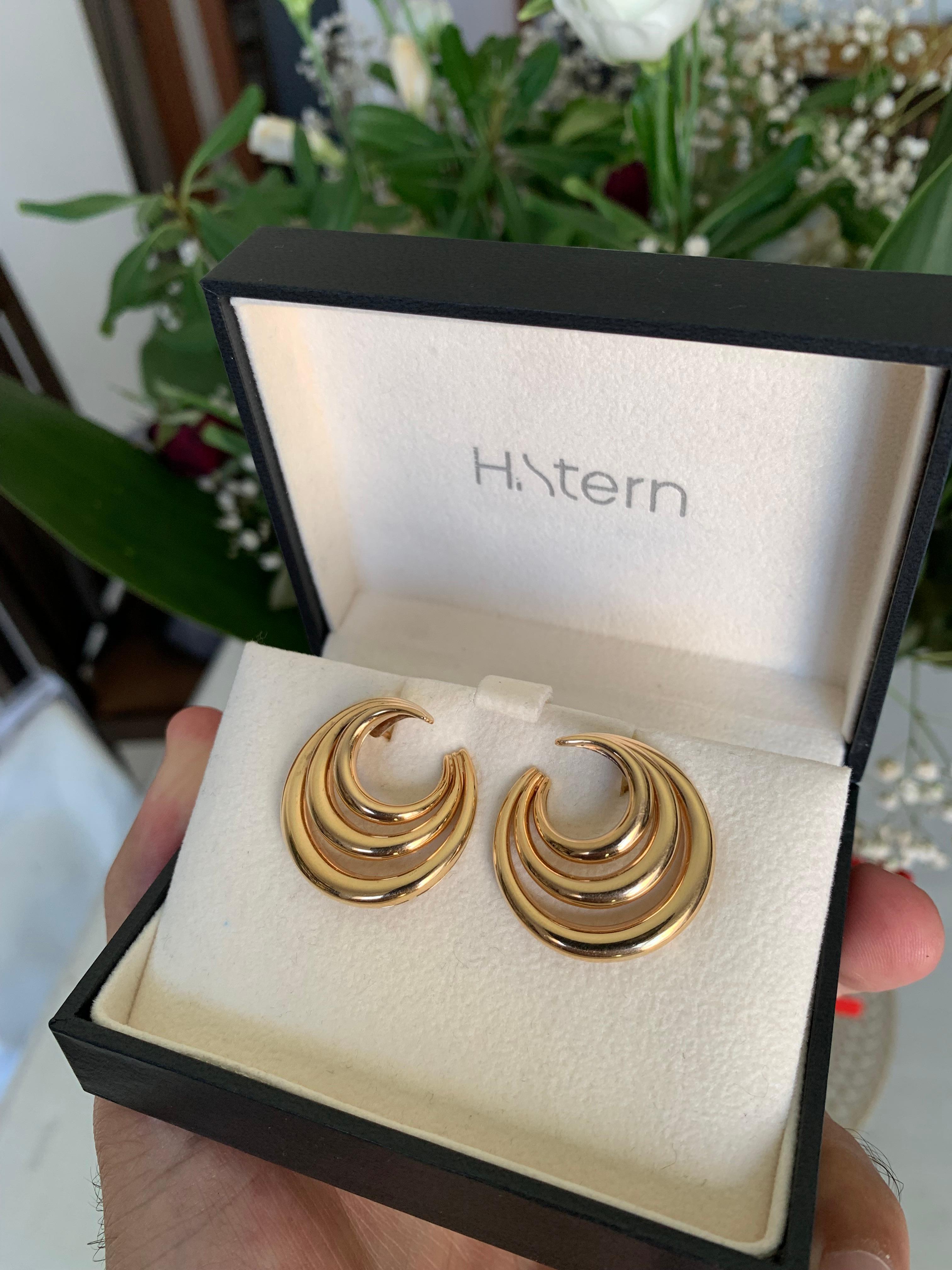 Women's or Men's H.Stern 18k Rose Gold Earrings For Sale