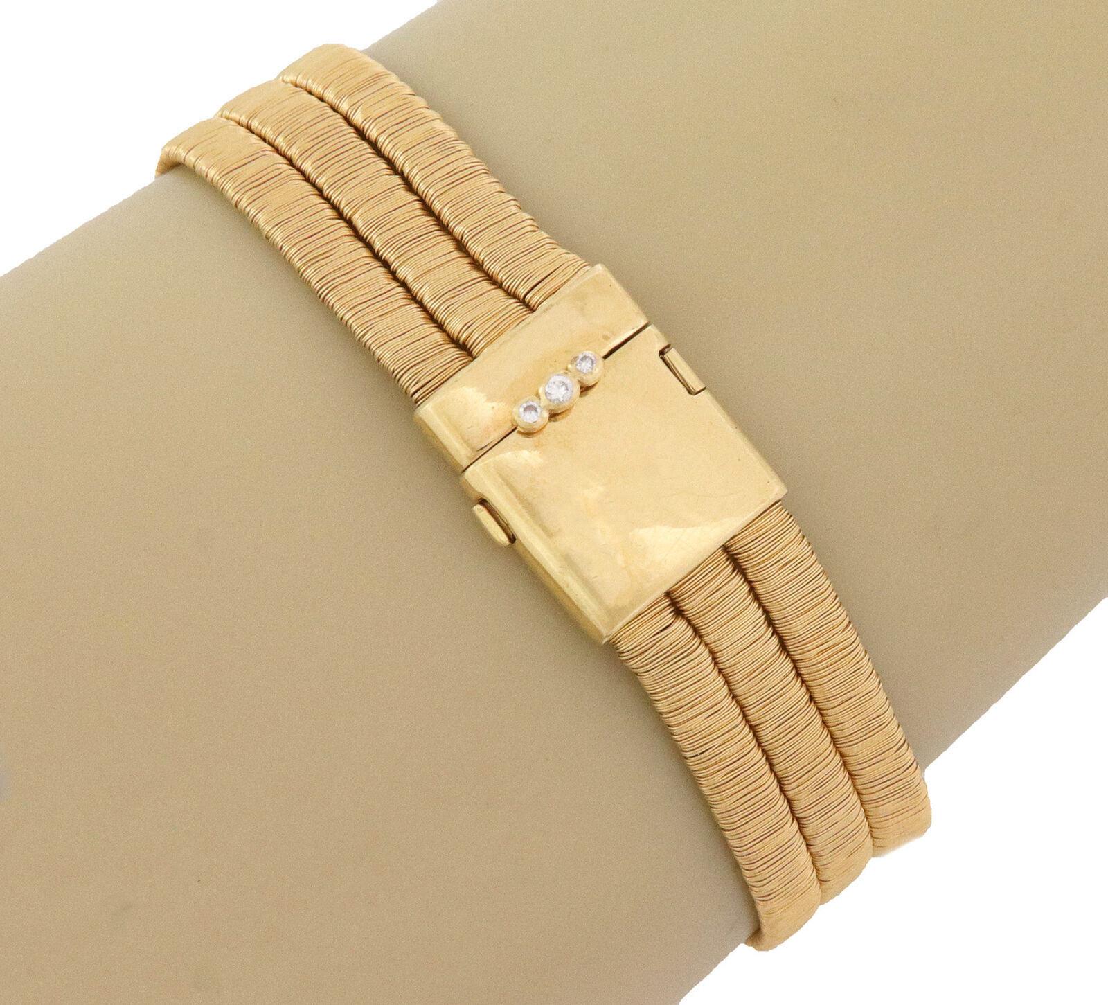 H.Stern 18k Yellow Gold 3 Silk Strand Flex Chain Bracelet 1