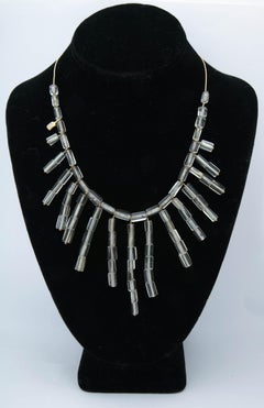 H.Stern 1980s Rock Crystal, Diamond Gold Necklace with Bracelet Suite