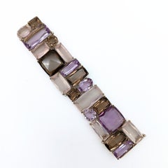 H.Stern bracelet noble gold with amethys , quartz and diamonds