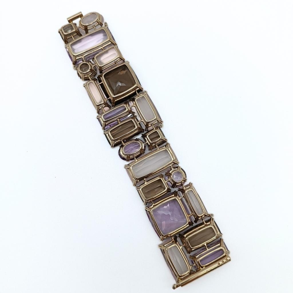 H.Stern bracelet noble gold with amethys , quartz and diamonds For Sale 3