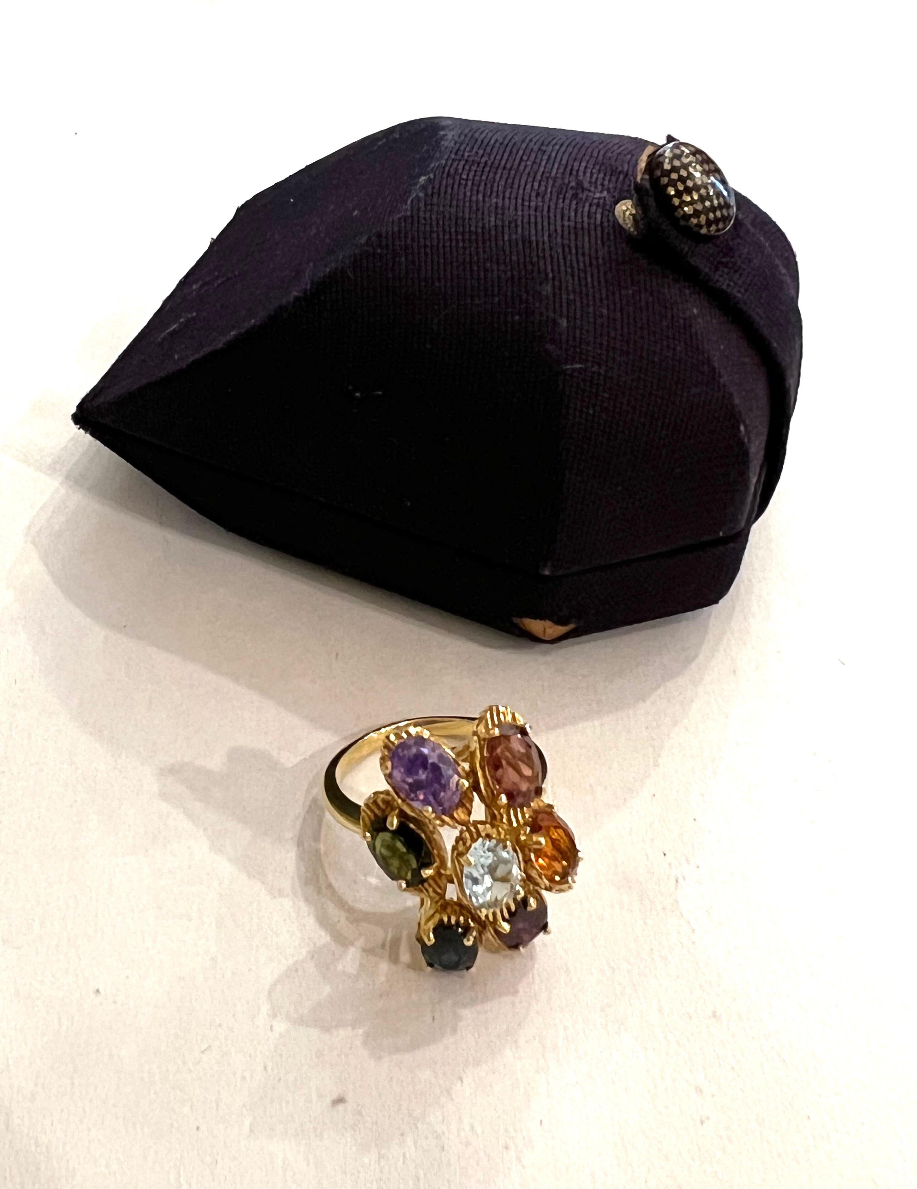 H.STERN Citrin Rubelit Amethyst Peridot Indicolit Granat Aquamarin Ring (Ovalschliff) im Angebot