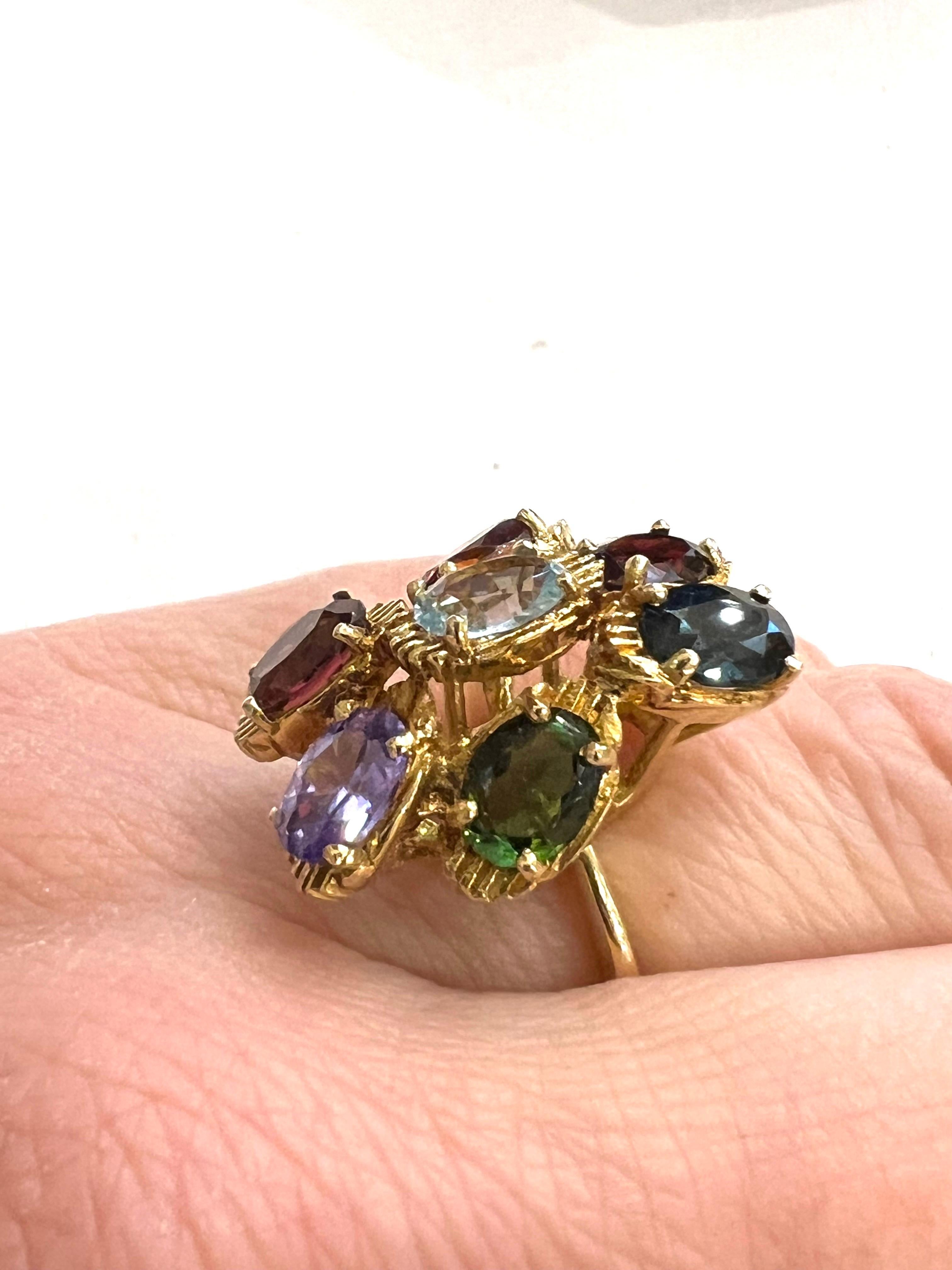 H.STERN Citrin Rubelit Amethyst Peridot Indicolit Granat Aquamarin Ring für Damen oder Herren im Angebot