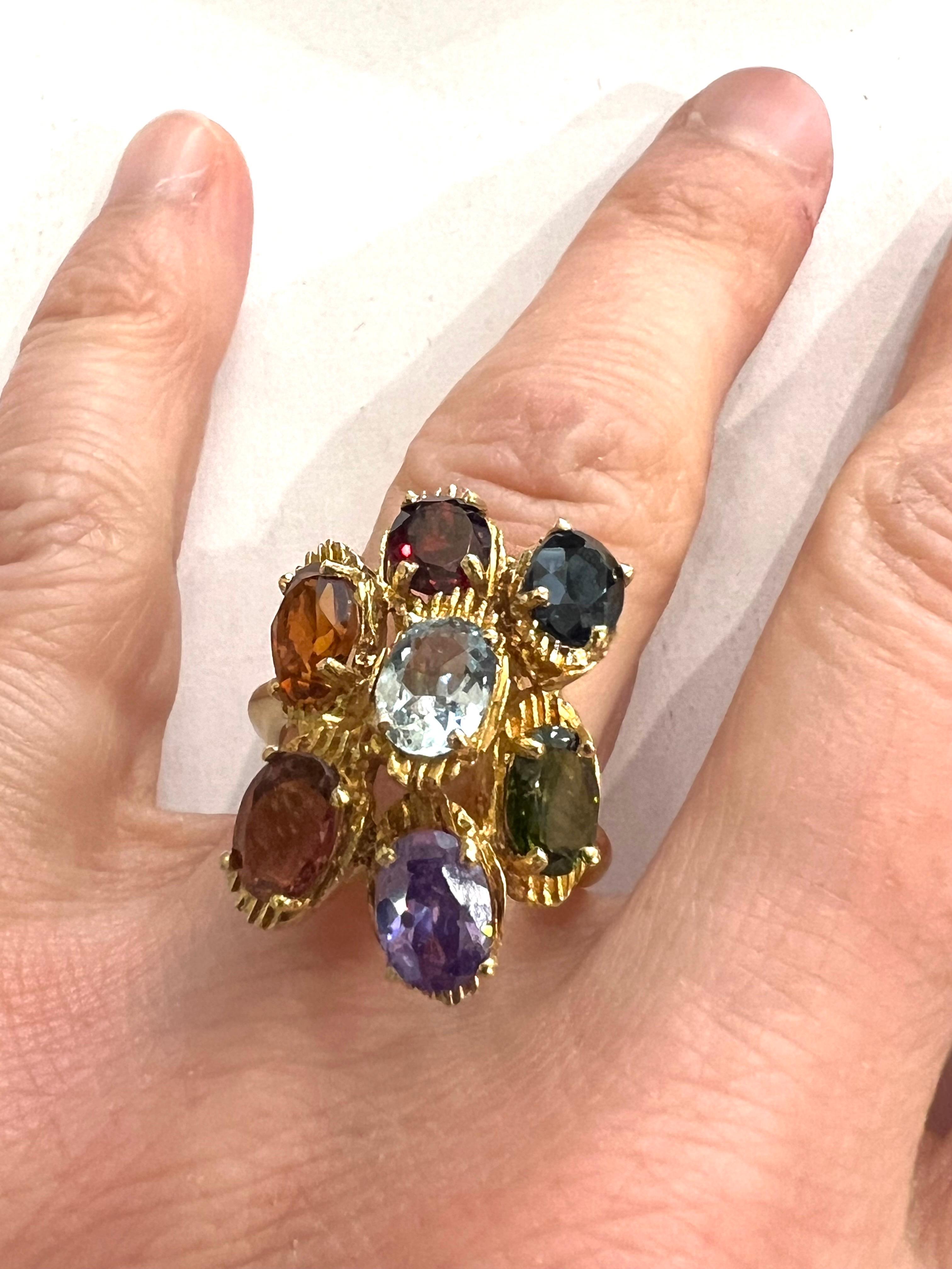 H.STERN Citrin Rubelit Amethyst Peridot Indicolit Granat Aquamarin Ring im Angebot 2