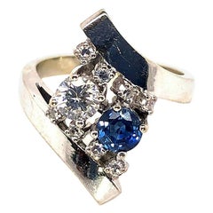 H.STERN Company 18 Karat White Gold Sapphire and Diamond Ring