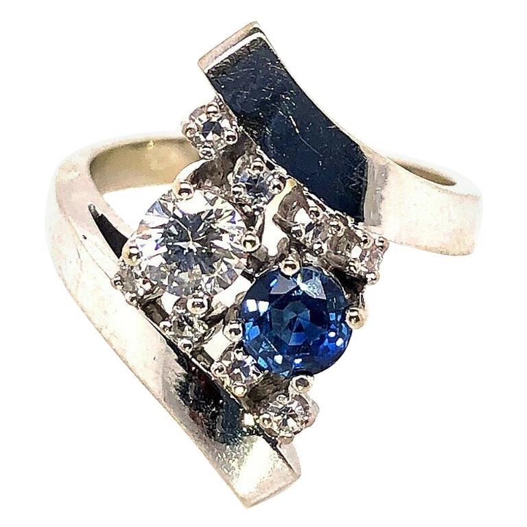 H.STERN Company 18 Karat White Gold Sapphire and Diamond Ring For Sale ...