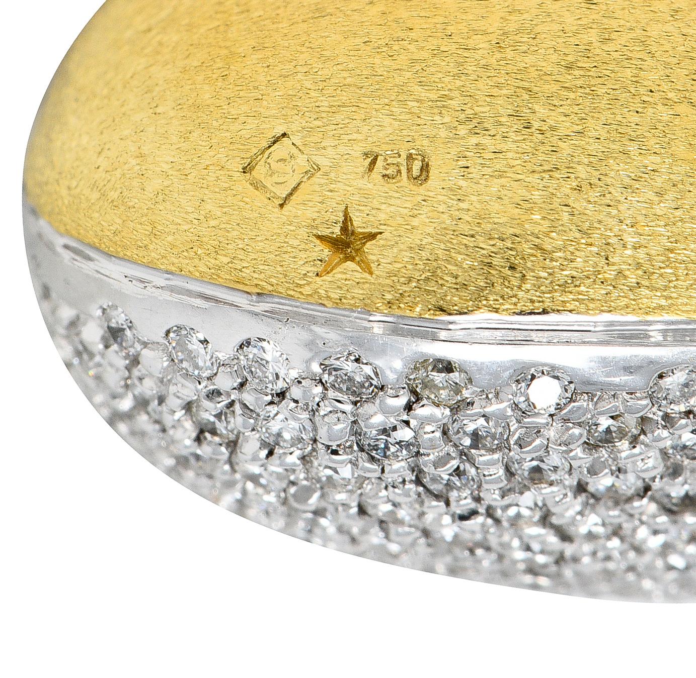 H.Stern Contemporary 2.50 Carats Diamond 18 Karat Two-Tone Gold Pendant Necklace 1