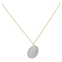 H. Stern Contemporary 2,50 Karat Diamant 18 Karat zweifarbiges Gold Anhänger Halskette