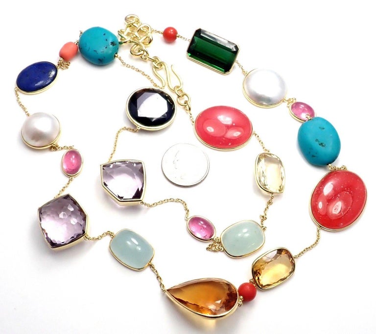 H.Stern Diane von Furstenberg Multicolor Large Stones Gold ...