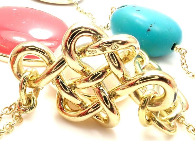 H Stern Diane Von Furstenberg Multicolor Large Stones Gold Necklace At 1stdibs