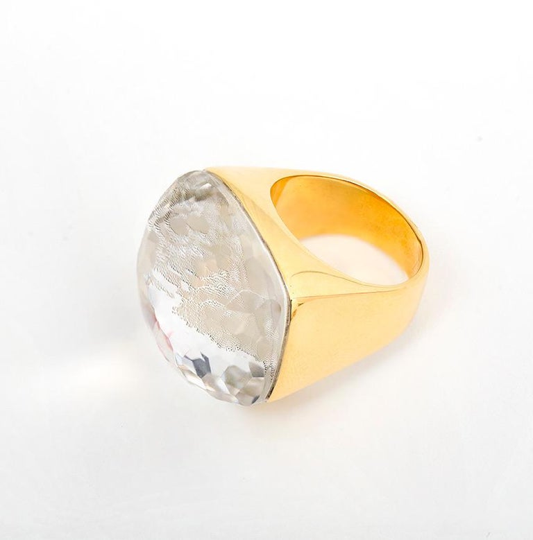 【Diane von Furstenberg】ゴールド、リップモチーフリング Fred of Paris Vintage Leopard 18k Yellow Gold Cocktail Ring