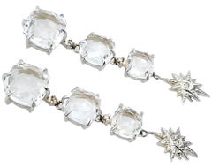 H.Stern Moonlight Collection Rock Crystal Quartz and Diamond Dangle Earrings