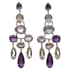 H.Stern Noble Gold earrings with amethyst and quartz