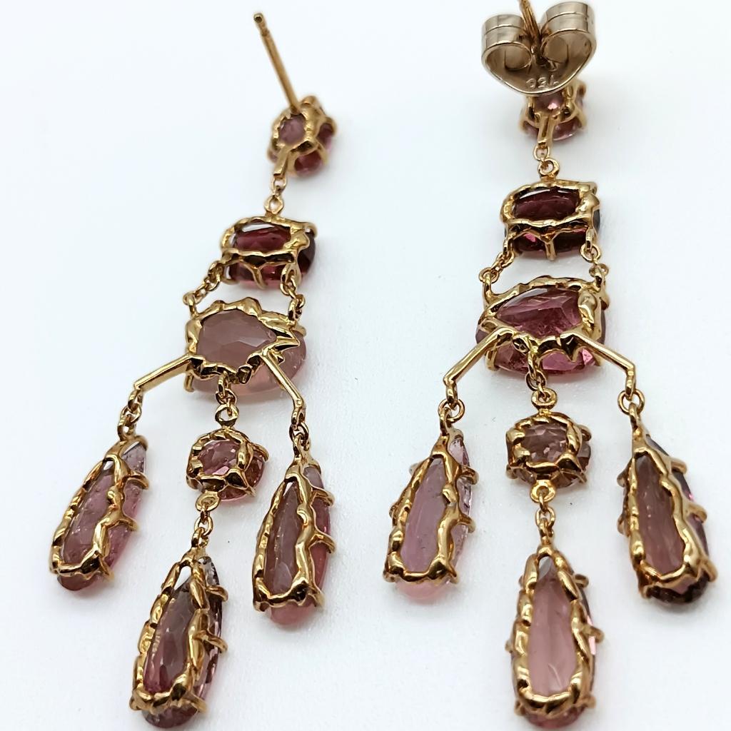 Pear Cut H.Stern Noble Gold earrings with Tourmaline For Sale