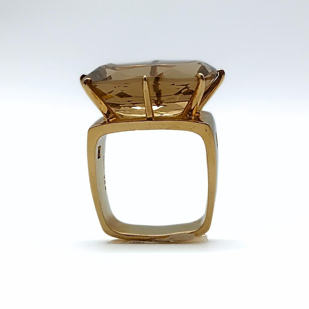 H.Stern Noble Gold Ring with Citrine In New Condition For Sale In BILBAO, ES
