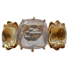 H.Stern Noble Gold Ring with Citrine, Rose Quartz and Diamonds
