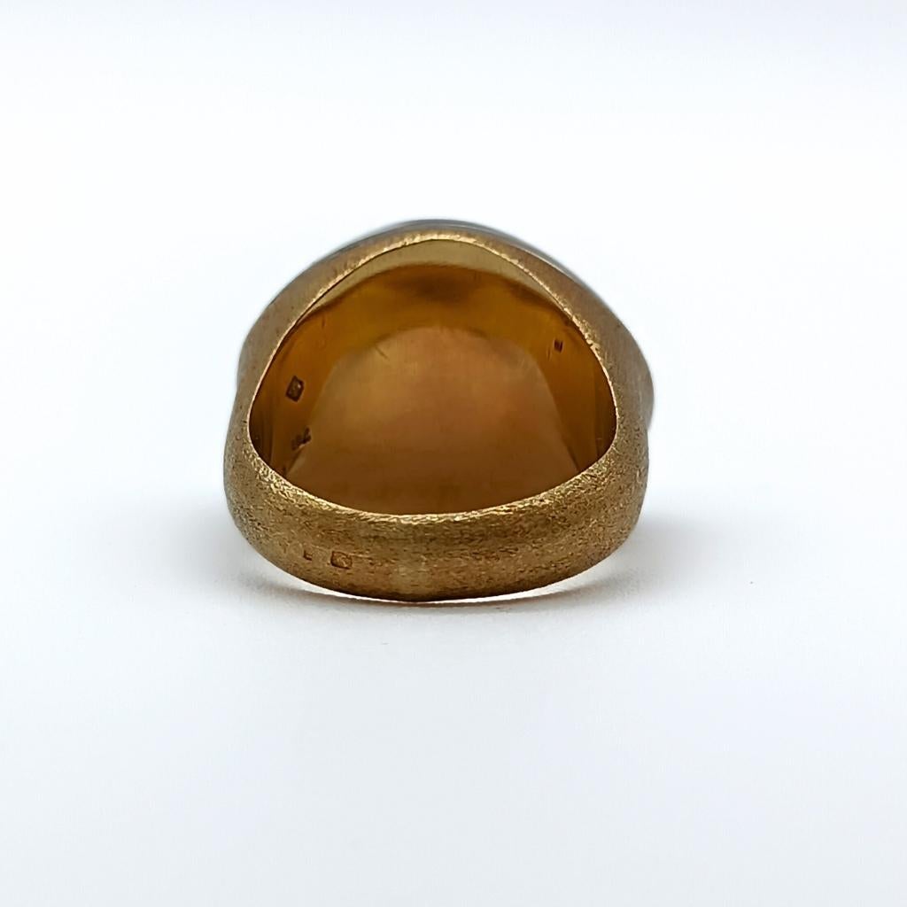 Cabochon H.Stern Noble Gold Ring with Quartz  For Sale