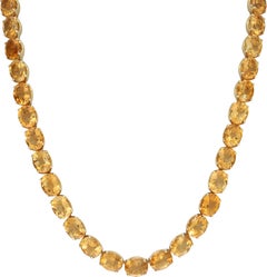H.Stern oval citrine line necklace 18k yellow gold