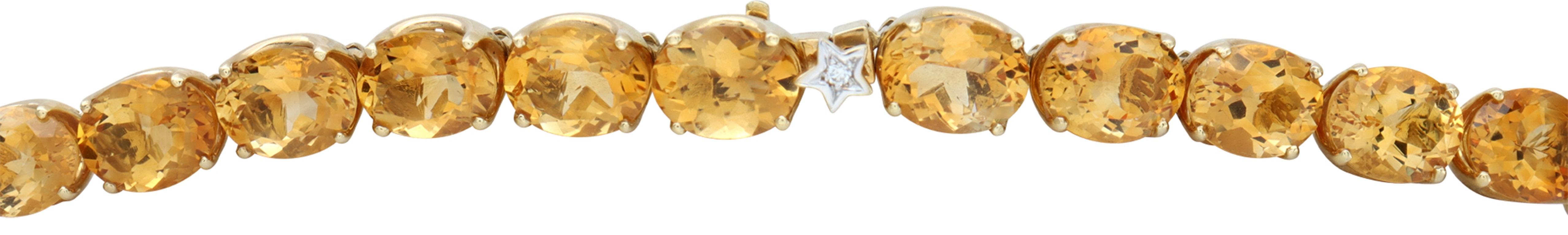 H.Stern Collier de lignes ovales de citrine en or jaune 18 carats en vente 1