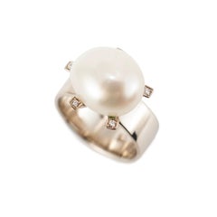 H.Stern Pérolas 18K Noble Gold Rose Pink Gold Diamond Pearl Cocktail Ring