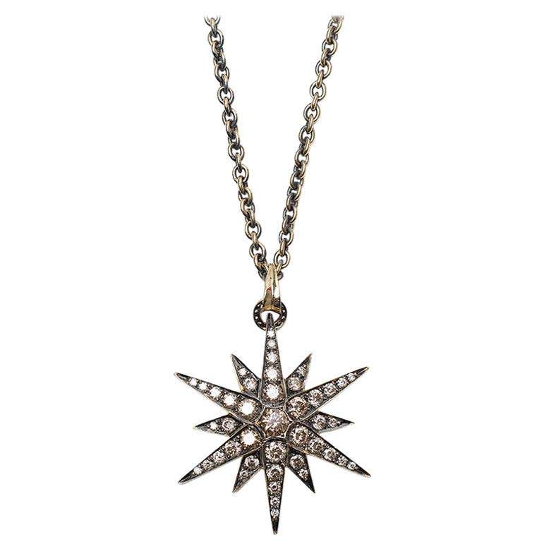 H.Stern Stars Cognac Diamond Noble Gold Necklace For Sale at 1stDibs ...