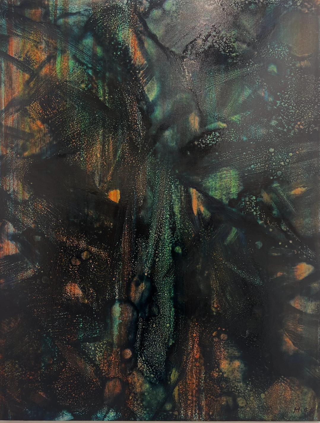 Abstract Painting Hsu Tung Lung - « Encre n°1, peinture à l'huile abstraite, 2024 