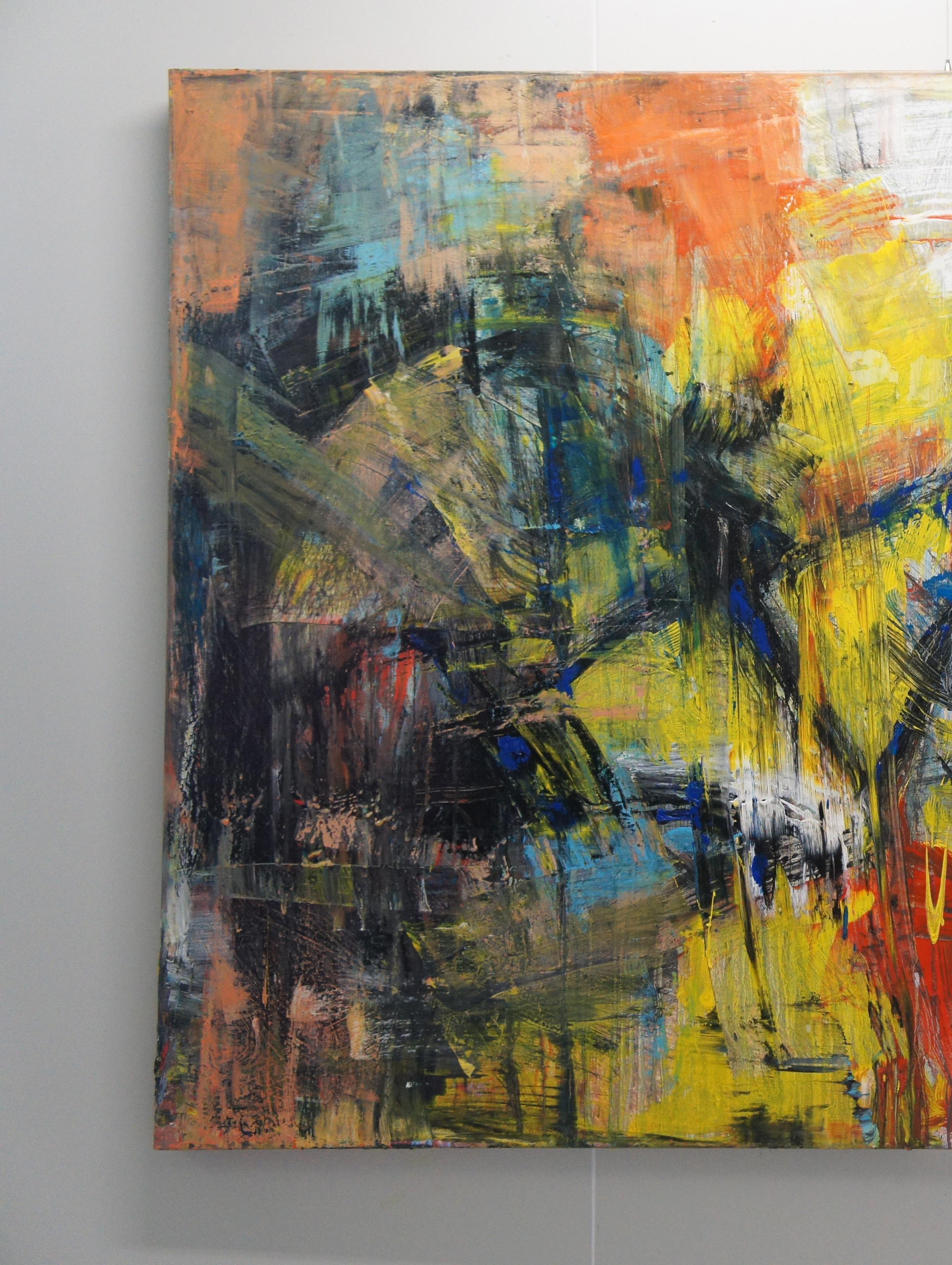 Paysage de mémoire n°1 - Peinture à l'huile abstraite, 2019  - Impressionnisme abstrait Painting par Hsu Tung Lung