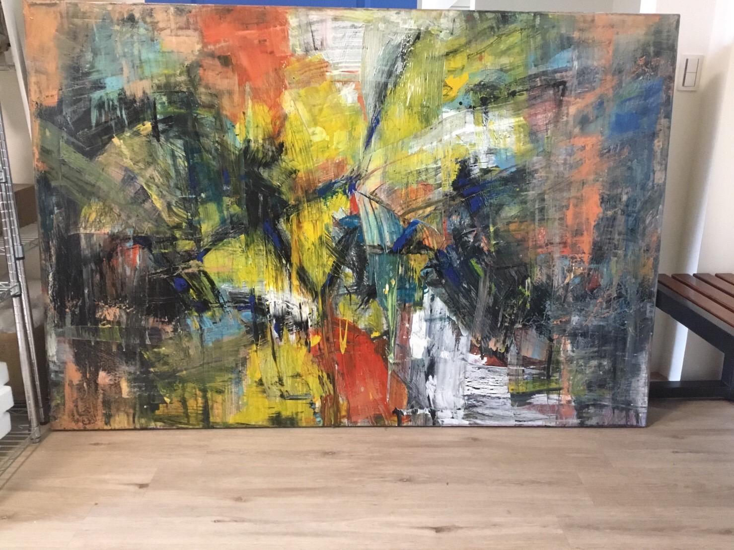 Paysage de mémoire n°1 - Peinture à l'huile abstraite, 2019  en vente 1