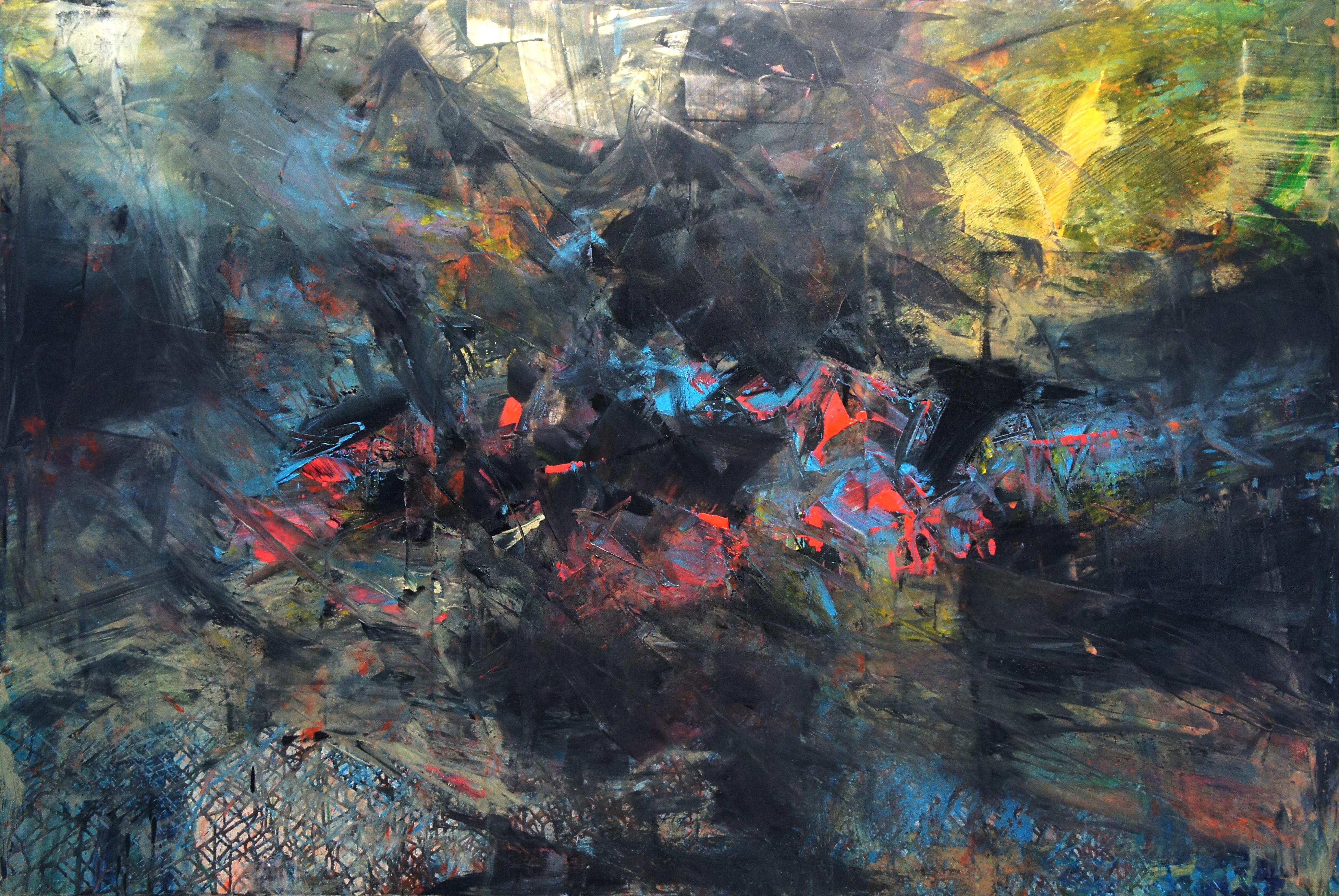 Hsu Tung Lung Abstract Painting - Memory Landscape no7 - Oil Absrtact Painting, 2020