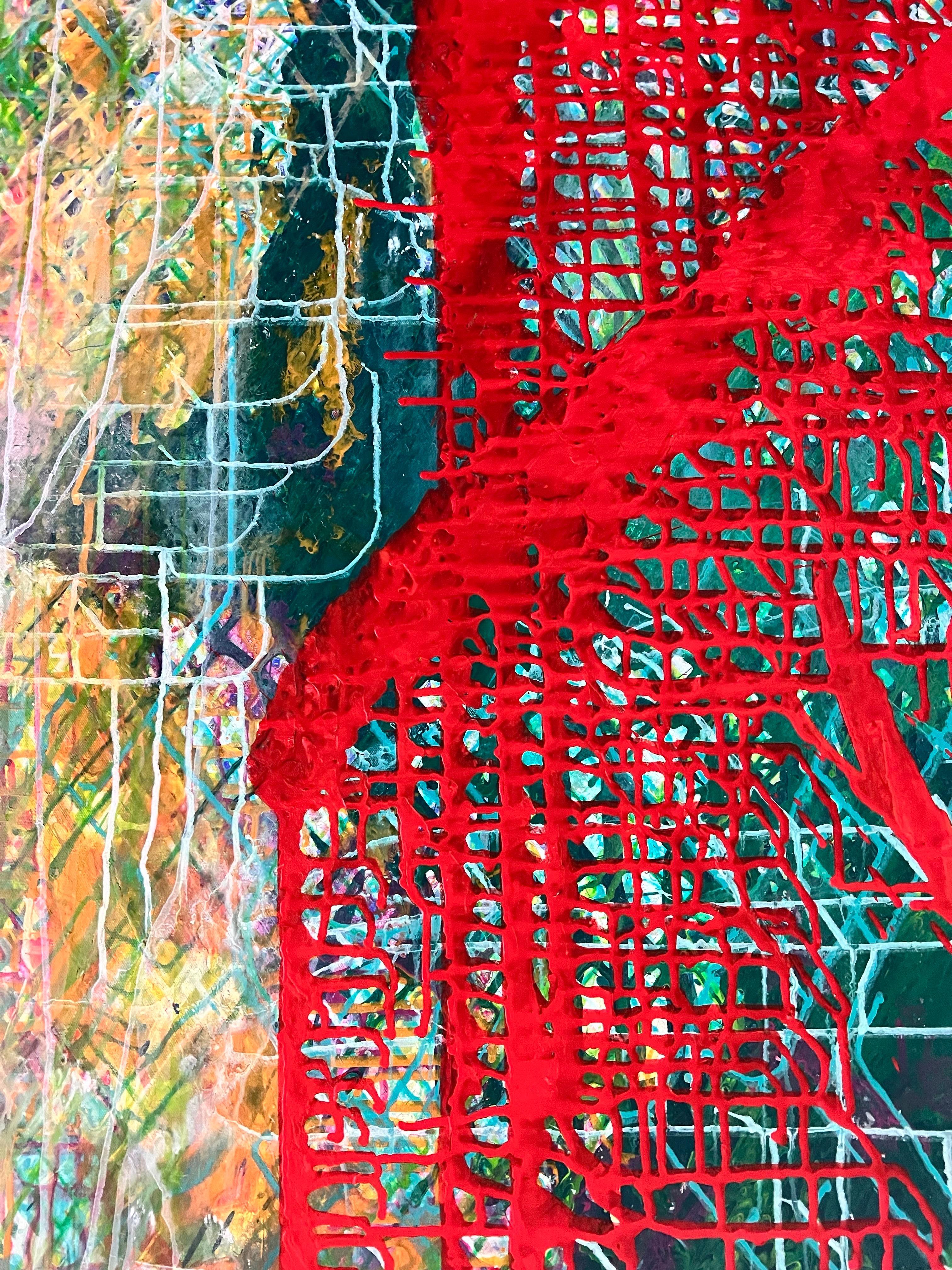 « Puzzle » n° 11, peinture à l'huile abstraite, 2018 - Impressionnisme abstrait Painting par Hsu Tung Lung