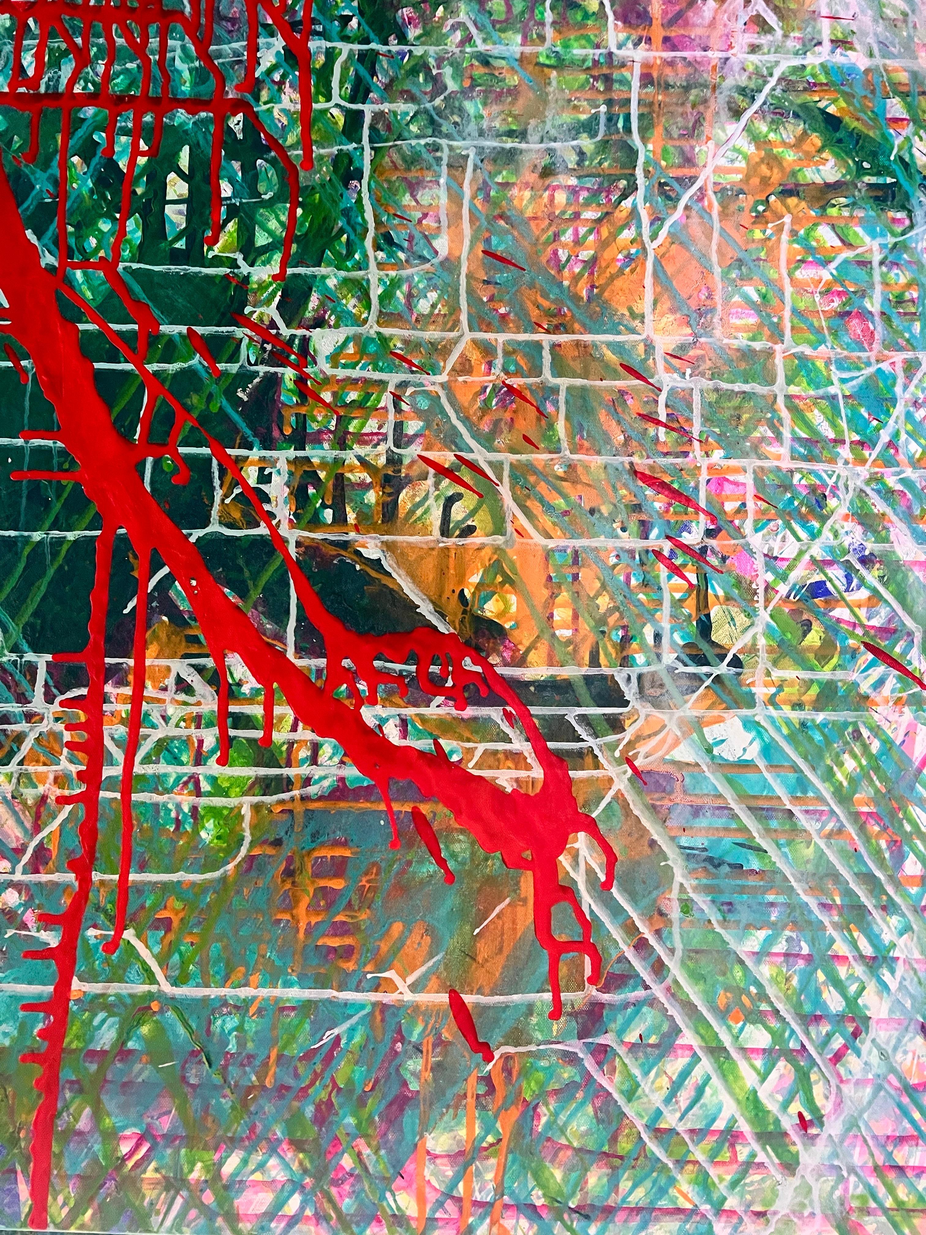 « Puzzle » n° 11, peinture à l'huile abstraite, 2018 - Gris Abstract Painting par Hsu Tung Lung