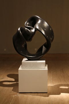 HUG Black Granite Abstract Sculpture , 2010