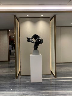 TURNING Black Granite Abstract Sculpture , 2013