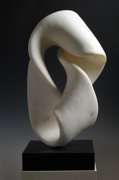 TURNING White Marble Abstract Sculpture , 2013